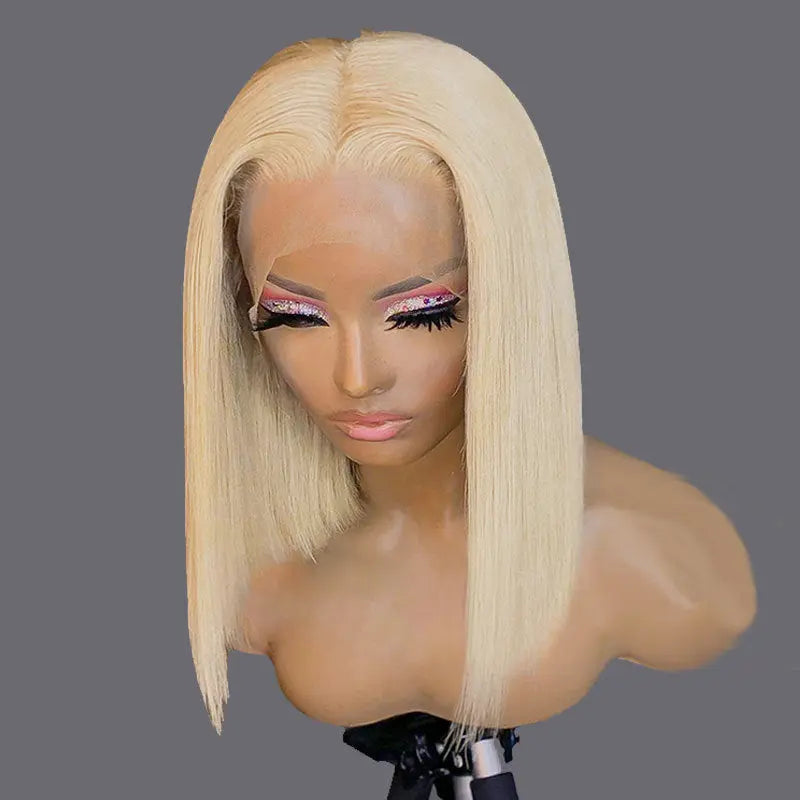 613 Blonde Bob Wig Short Straight Human Hair Wigs For Women - Wigs World | Premium Wigs for Every Style